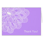 Bold Bloom Purple Bridal Shower Thank You Card