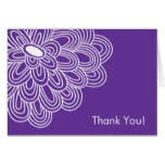 Bold Bloom Purple Bridal Shower Thank You Card