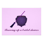 "Brewing Up a Bridal Shower" w/ Broom & Cauldron ( Card