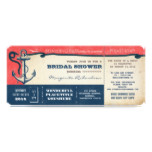 bridal shower boarding pass-tickets with RSVP Card