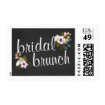 Bridal Shower Brunch Floral Chalkboard Postage Stamp