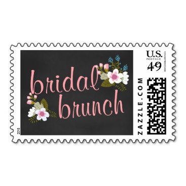 Bridal Shower Brunch Floral Chalkboard Stamps