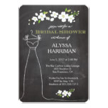 Bridal Shower | Chalkboard White Floral Card