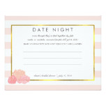 Bridal Shower Date Night Cards | Pink Stripe Peony