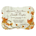 Bridal Shower Elegant Wood Fall Autumn Wedding Card
