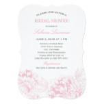 Bridal Shower Invitation | Pink Floral Peony