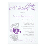 Bridal Shower Invitation - Tea  |  Purple and Gray