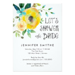 Bridal Shower Invitation-Watercolor Yellow Rose Card