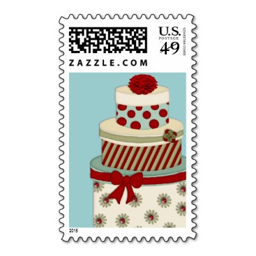 Bridal Shower Invitation Wedding Cake Postage