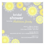 Bridal Shower Invitation | Yellow Gray Daisy