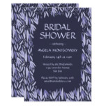 Bridal Shower Lavender Leaves Party Card