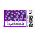 Bridal Shower Purple and Pink Cheetah Print Stamp