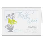 Bridal Shower Thank You Card  |  Green and Blue