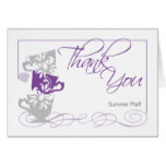 Bridal Shower Thank You Card  |  Purple