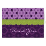 Bridal Shower Thank You Purple Lime Green Lace Card