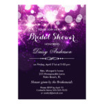 Bridal Shower - Trendy Purple Glitter Sparkles Card