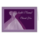 Bridesmaid Thank You - Double PURPLE Gowns Card