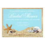 Burlap and Beach Bridal Shower Invitation