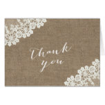 Burlap & Lace Baby Shower Thank You Cards