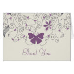Butterfly and Swirls Thank You Note Cards