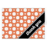 Cafe Orange Assorted Polka Dot Thank You Card