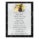 Cat & Owl Halloween Bridal Shower Invitation