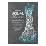 Chalkboard and Turquoise Vintage Bridal Shower Card