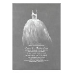 Chalkboard Bridal Shower Elegant Wedding Gown Card