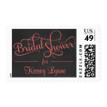 Chalkboard Bridal Shower Fancy Script Postage
