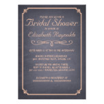 Chalkboard Coral Bridal Shower Invitations