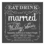 Chalkboard Couples Wedding Shower Invitations