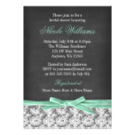 Chalkboard Lace Mint Ribbon Bridal Shower Card