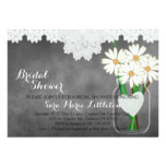 Chalkboard Mason Jar - White Daisies Bridal Shower Card