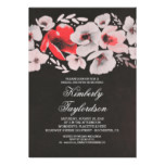 Chalkboard Pink Floral Vintage Bridal Shower Card