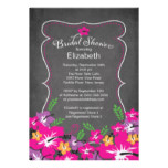 Chalkboard Tropical Hibiscus Flowers Bridal Shower Card