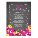 Chalkboard Tropical Hibiscus Flowers Bridal Shower Card