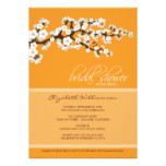 Cherry Blossom Bridal Shower Invitation (orange)