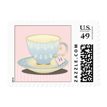 Chic China Teacup Personalized Tea Party Stamp