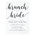 Chic Script Brunch Bridal Shower Invitations