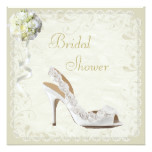 Chic Shoe & Bouquet Bridal Shower Card