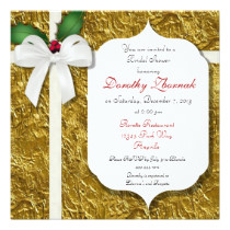 Christmas Holiday Custom Bridal Shower Invitation