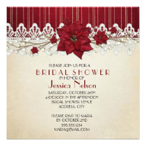 Christmas Winter Holiday Bridal Shower Card