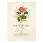 classic vintage watercolor flower bridal shower card
