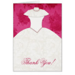 Classy Bridal Shower Thank You Note Card Hot Pink