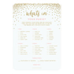 Confetti Shower | What's in Your Purse Cards