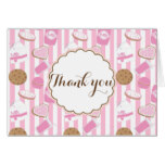 Cookies & Milk Party Pink Fold Thank You Card