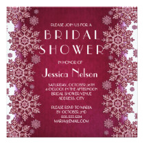 Cool Winter Holiday Elegant Bridal Shower Card