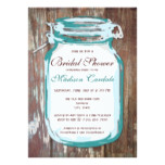 Country Mason Jar Rustic Bridal Shower Invitations