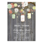 Country Rustic Mason Jar Bridal Shower Invites