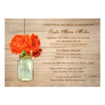 Country Rustic Mason Jar Flowers  Bridal Shower Card